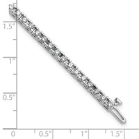 14K White Gold Complete 2.86 Carat Round Aaa Diamond 4-prong Tennis Bracelet, 7" view 5