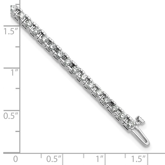 14kw Near Colorless Moissanite 4 Prong Tennis Bracelet 8