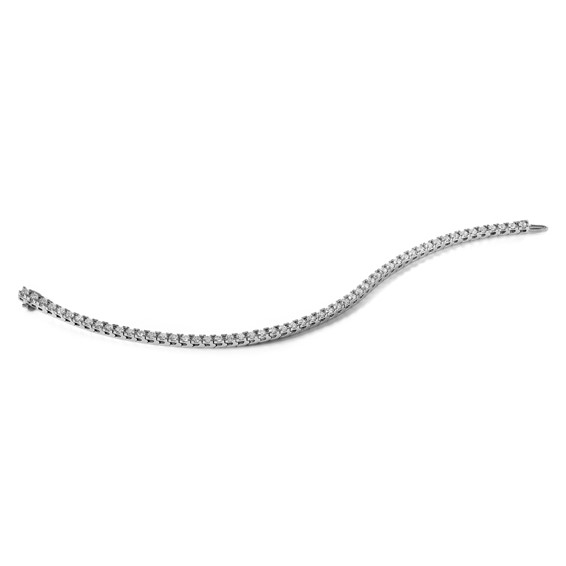 14k White Gold Holds 2.86 carat 55-2.4mm Round Diamond 4-prong 7 inch Tennis Bracelet Mounting