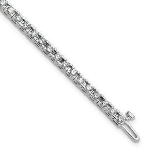 14kw Near Colorless Moissanite 4 Prong Tennis Bracelet 8