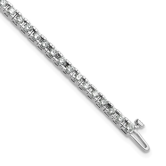 14kw Near Colorless Moissanite 4 Prong Tennis Bracelet 8