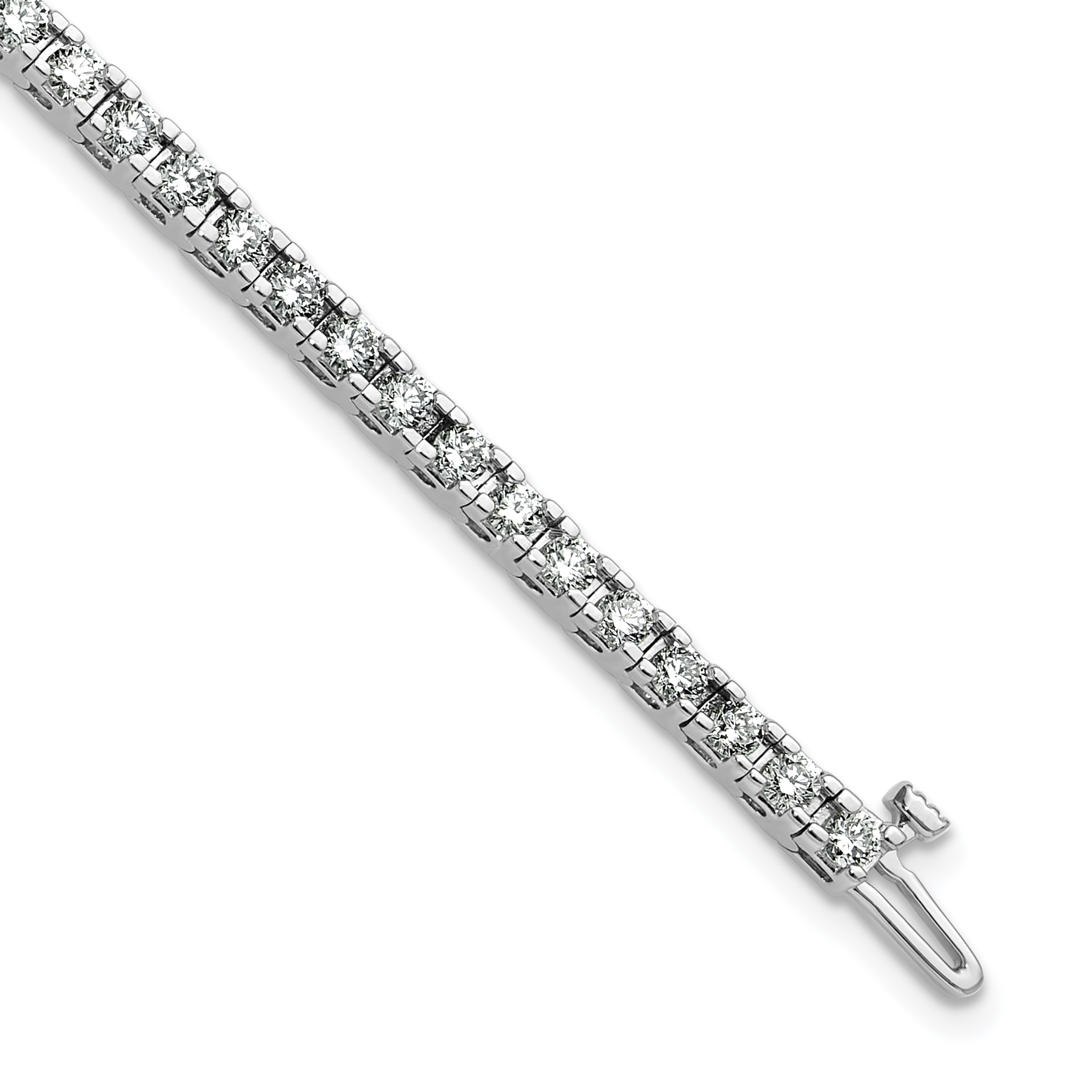 True Origin 14k White Gold 2 7/8 carat Lab Grown Diamond VS D E F Tennis Bracelet (X732WLD)