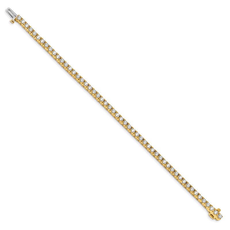 True Origin 14k 4 1/10 carat Lab Grown Diamond VS D E F Tennis Bracelet