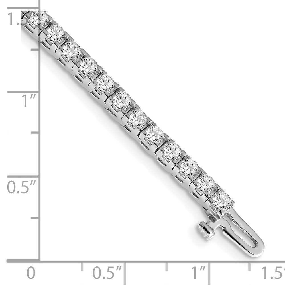 True Origin 14k White Gold 4 1/10 carat Lab Grown Diamond VS D E F Tennis Bracelet (X733WLD)