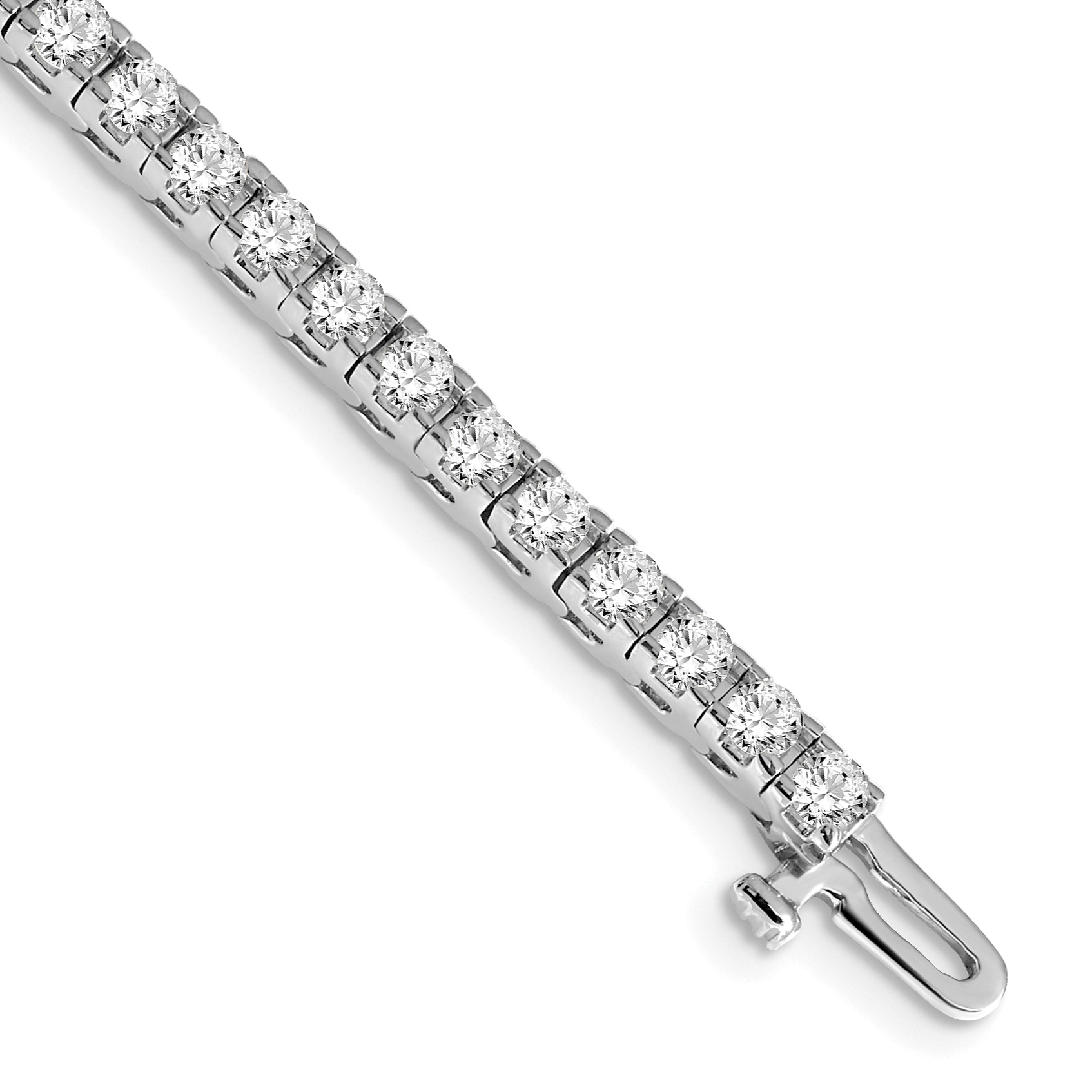 True Origin 14k White Gold 4 1/10 carat Lab Grown Diamond VS D E F Tennis Bracelet (X733WLD)