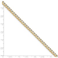 14K 5.00ctw Yellow Gold Colorless Moissanite 4 Prong Tennis Bracelet view 5