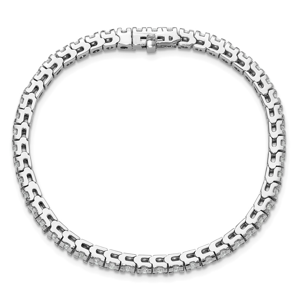 14k White Gold 4 5/8 carat Lab Grown Diamond VS/SI+ G+ Round Tennis Bracelet (X734WLG)