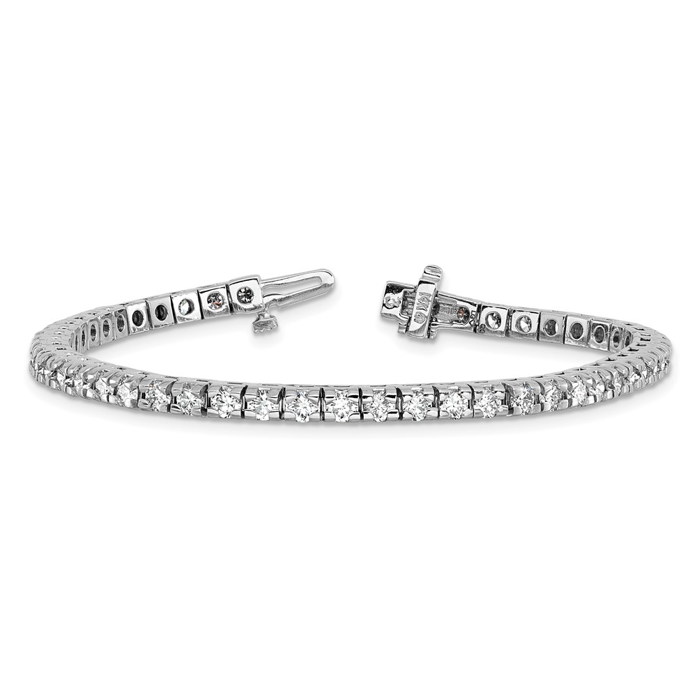 14k White Gold 4 5/8 carat Lab Grown Diamond VS/SI+ G+ Round Tennis Bracelet (X734WLG)