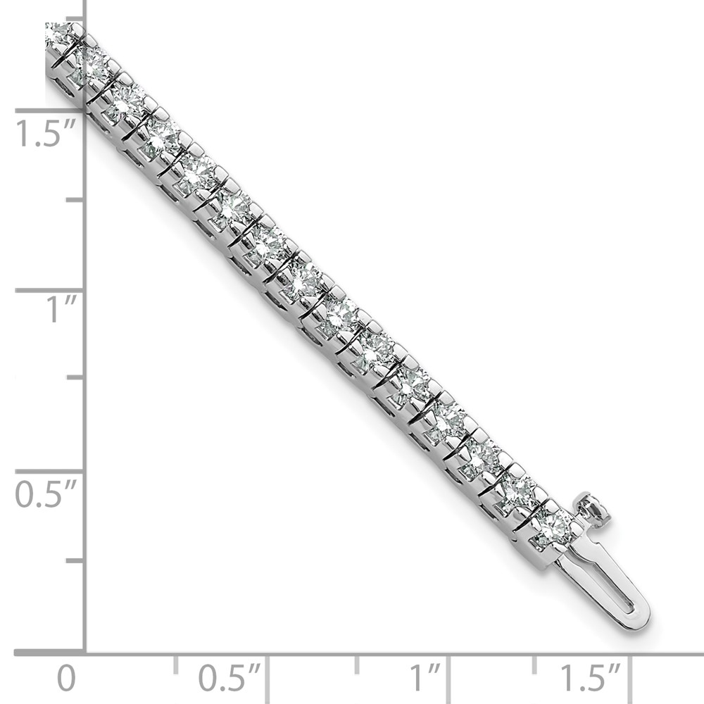 14k White Gold 4 5/8 carat Lab Grown Diamond VS/SI+ G+ Round Tennis Bracelet (X734WLG)