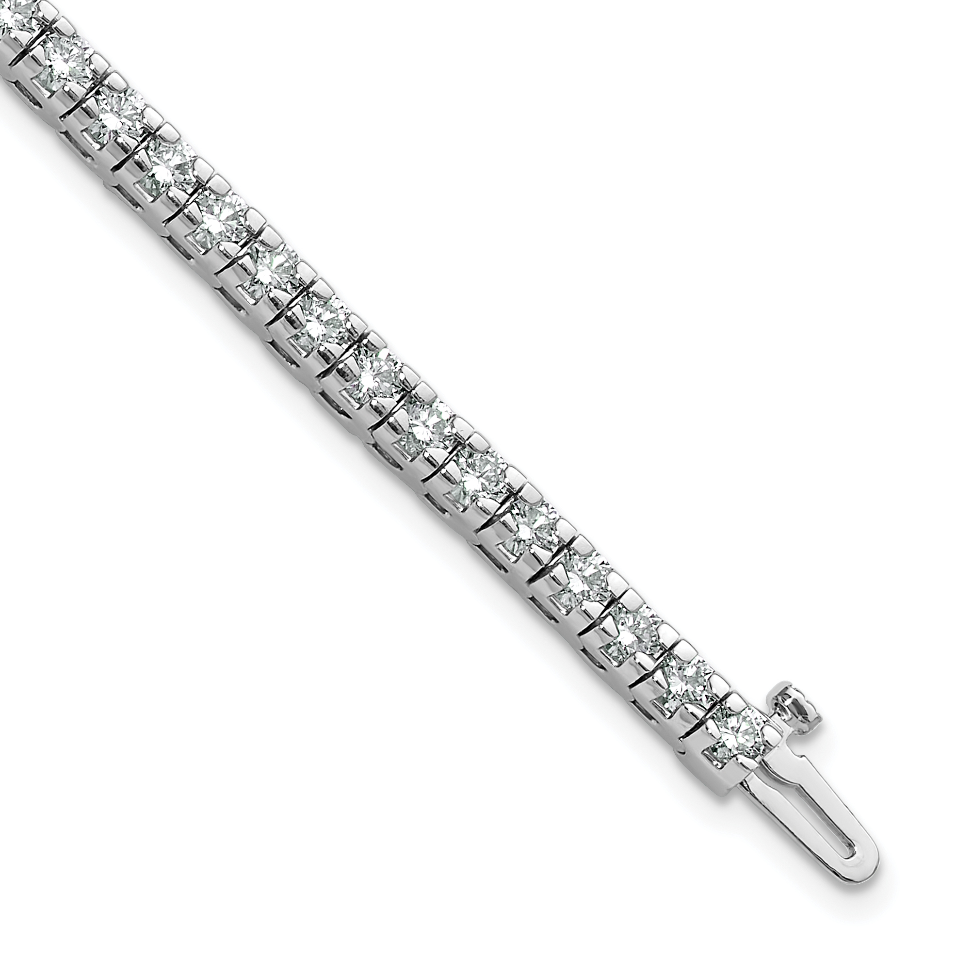 14k White Gold 4 5/8 carat Lab Grown Diamond VS/SI+ G+ Round Tennis Bracelet (X734WLG)