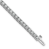 True Origin 14K White Gold 4.62 Carat Lab Grown Diamond VS+ F+ Complete Tennis Bracelet view 1