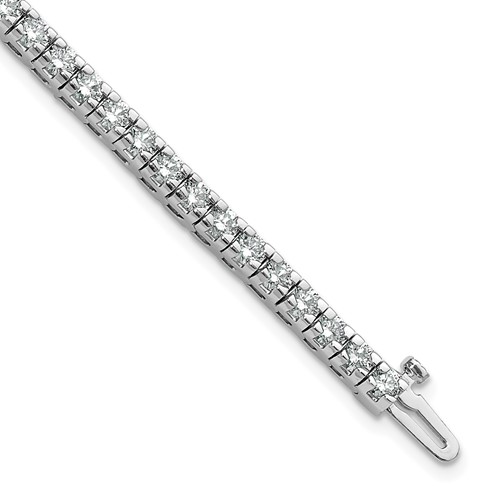 14K White Gold 4.62 Carat Lab Grown Diamond VS SI+ G+ Complete Round Tennis Bracelet