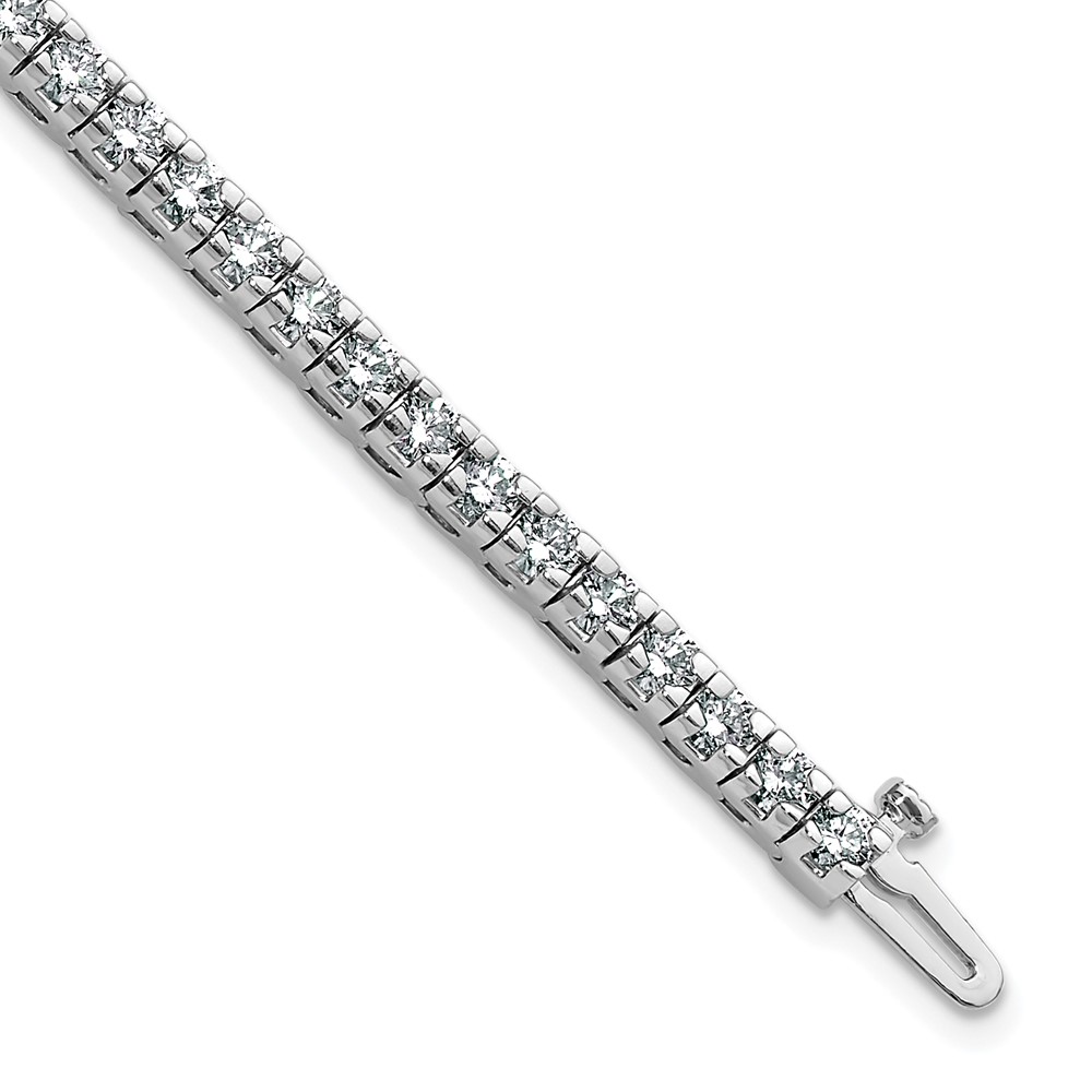 14K 5.00ctw White Gold Colorless Moissanite 4 Prong Tennis Bracelet