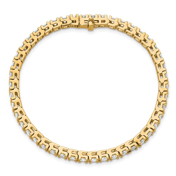 14k Holds 6.44 carat 46-3.25mm Round Diamond 4-prong 7 inch Tennis Bracelet Mounting