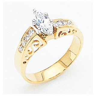 14k AAA Diamond Engagement Ring Mounting