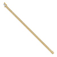 14K Yellow Gold Complete 1.75 Carat Round VS Diamond 4-prong Tennis Bracelet, 7" view 2