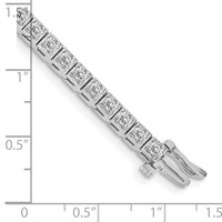 14K White Gold Complete 1.75 Carat Round Aaa Diamond 4-prong Tennis Bracelet, 7" view 4