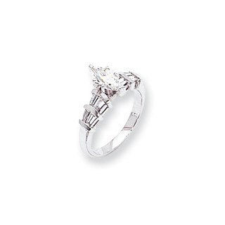 14k White Gold AA Diamond Engagement Ring