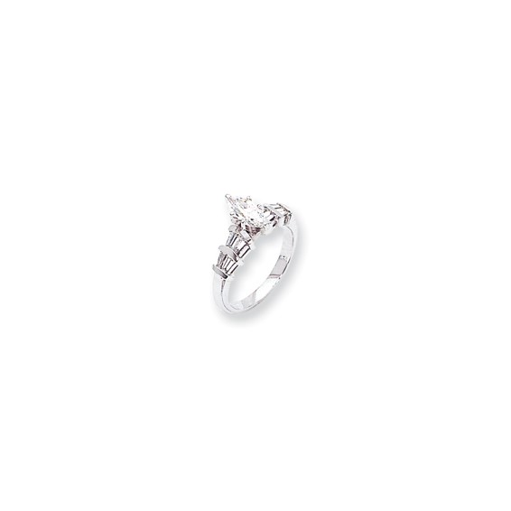 14k White Gold AA Diamond Engagement Ring