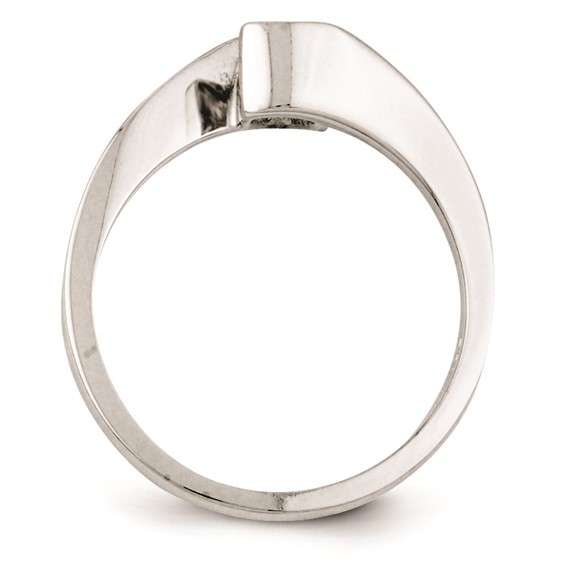 14k White Gold A Diamond solitaire ring