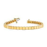 14K Yellow Gold Holds 43 Stones Up to 3mm Square Add-a-Diamond Bracelet, 7" view 3