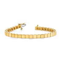 14K Yellow Gold Holds 43 Stones Up to 3mm Square Add-a-Diamond Bracelet, 7" view 5