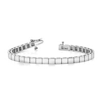 14K White Gold Holds 43 Stones Up to 3mm Square Add-a-Diamond Bracelet, 7" view 3