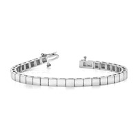 14K White Gold Holds 43 Stones Up to 3mm Square Add-a-Diamond Bracelet, 7" view 5