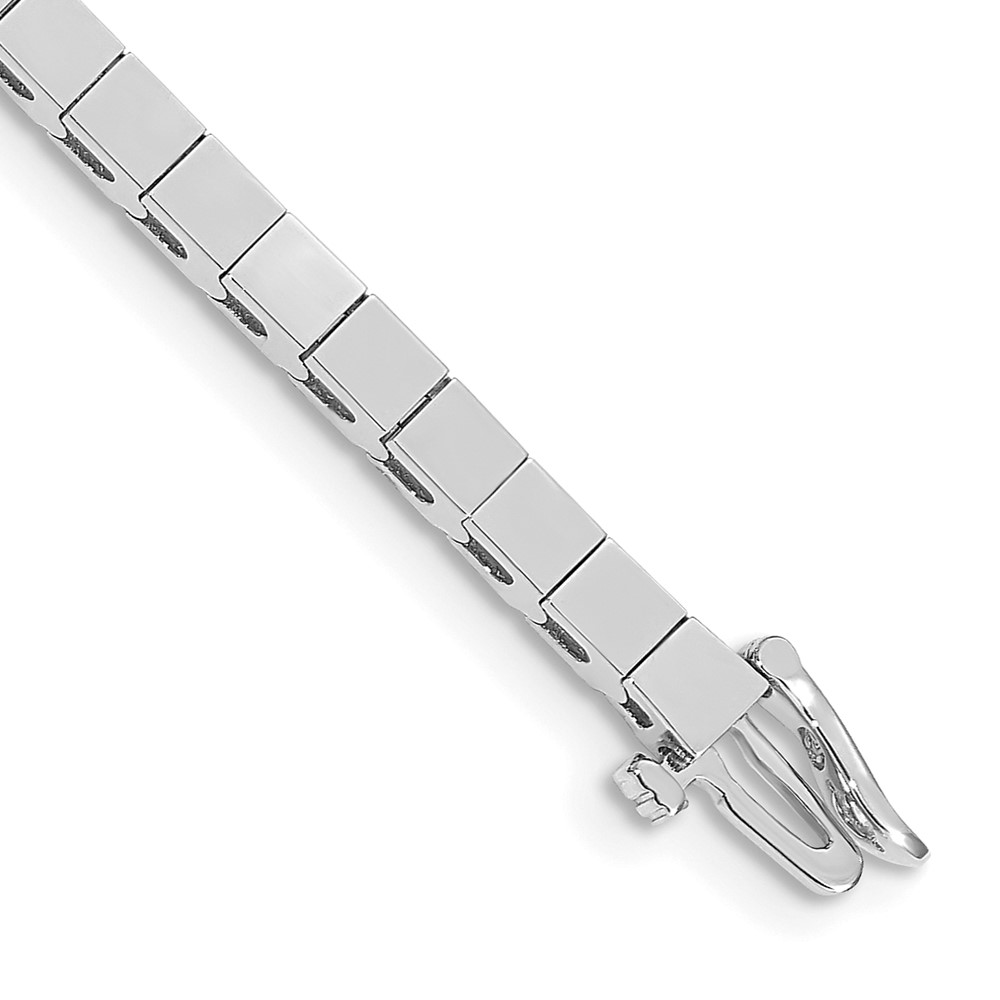 14K White Gold Holds 43 Stones Up to 3mm Square Add-a-Diamond Bracelet, 7"