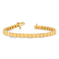 14K Yellow Gold Holds 36 Stones Up to 3.5mm Square Add-a-Diamond Bracelet, 7" view 3