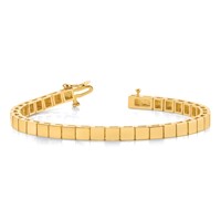 14K Yellow Gold Holds 36 Stones Up to 3.5mm Square Add-a-Diamond Bracelet, 7" view 5