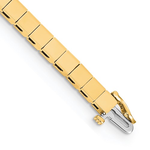 14K Yellow Gold Holds 36 Stones Up to 3.5mm Square Add-a-Diamond Bracelet, 7"