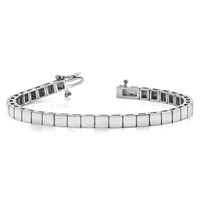 14K White Gold Holds 36 Stones Up to 3.5mm Square Add-a-Diamond Bracelet, 7" view 3