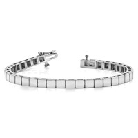 14K White Gold Holds 36 Stones Up to 3.5mm Square Add-a-Diamond Bracelet, 7" view 5