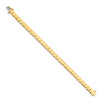 14K Yellow Gold Holds 33 Stones Up to 4mm Square Add-a-Diamond Bracelet, 7" view 2