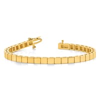 14K Yellow Gold Holds 33 Stones Up to 4mm Square Add-a-Diamond Bracelet, 7" view 5