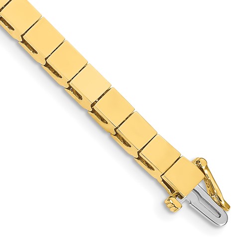 14K Yellow Gold Holds 33 Stones Up to 4mm Square Add-a-Diamond Bracelet, 7"