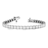 14K White Gold Holds 33 Stones Up to 4mm Square Add-a-Diamond Bracelet, 7" view 5