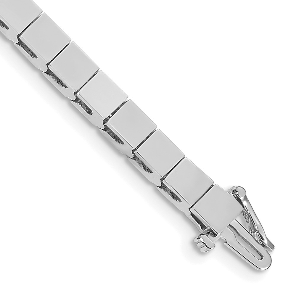 14K White Gold Holds 33 Stones Up to 4mm Square Add-a-Diamond Bracelet, 7"