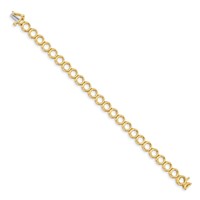 14K Yellow Gold Holds 24 Stones Up to 2.75mm Circle Add-a-Diamond Tennis Bracelet, 7" view 2