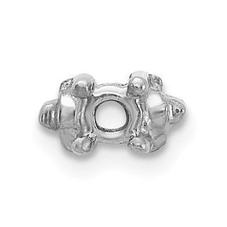 14k White Gold Head Holds up to 2.75mm for X852 Add-a-Diamond Bracelet