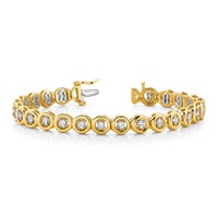 14K Yellow Gold Complete 0.50 Carat Round Aaa Diamond Circle Add-a-Diamond Tennis Bracelet, 7" view 5