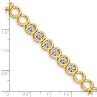 14K Yellow Gold Complete 0.50 Carat Round Aaa Diamond Circle Add-a-Diamond Tennis Bracelet, 7" view 4
