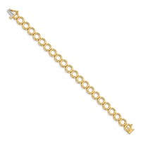 14K Yellow Gold Holds 22 Stones Up to 3.25mm Circle Add-a-Diamond Tennis Bracelet, 7" view 2