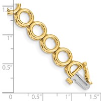 14K Yellow Gold Holds 22 Stones Up to 3.25mm Circle Add-a-Diamond Tennis Bracelet, 7" view 4