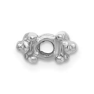 14k White Gold Head Holds up to 3.25mm for X855 Add-a-Diamond Bracelet