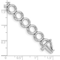 14K White Gold Holds 22 Stones Up to 3.25mm Circle Add-a-Diamond Tennis Bracelet, 7" view 4