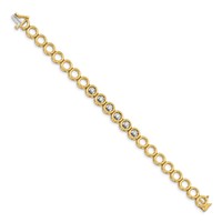 14K Yellow Gold Complete 0.75 Carat Round VS Diamond Circle Add-A-Diamond Tennis Bracelet - 7in view 2