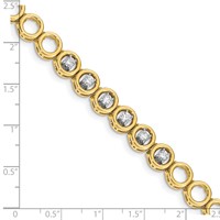 14K Yellow Gold Complete 0.75 Carat Round VS Diamond Circle Add-A-Diamond Tennis Bracelet - 7in view 4