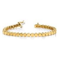 14K Yellow Gold Holds 47 Stones Up to 2.75mm Round Add-a-Diamond Bracelet, 7" view 3